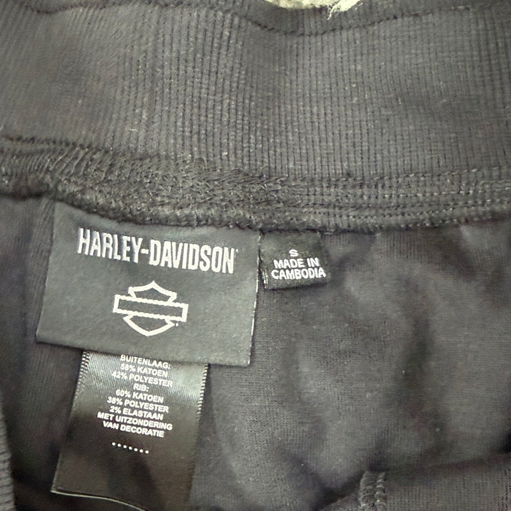 Harley-Davidson Black Joggers with Orange Accents - Picture 3 of 4
